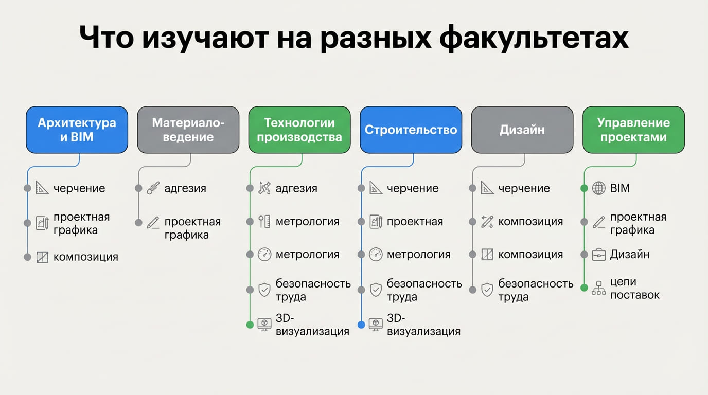 что изучают на факультетах